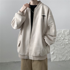 23秋款美式复古麂皮绒飞行棒球服男女夹克外套JF3275-P80控108，男装夹克，电商B370