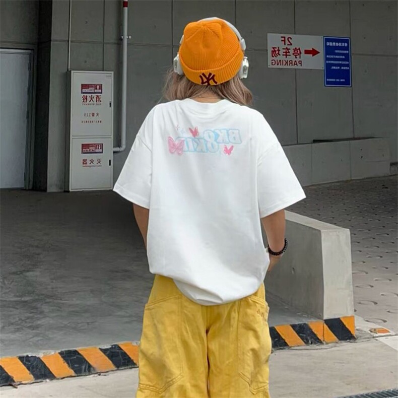 万针全刺绣工艺抖音得物高品质260克重磅纯棉双纱美式高街短袖T恤,男装T恤,电商A486