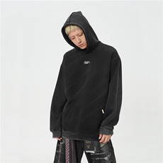 水洗做旧潮牌连帽卫衣设计感宽松情侣休闲外套1015-WY368-P85，女装短外套，四季星座1015