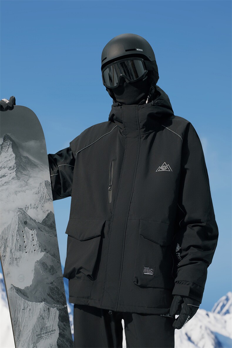 抗寒保暖拉链魔术贴滑雪服男反光条工装夹克外套M69-P170控258,男装夹克,电商A001