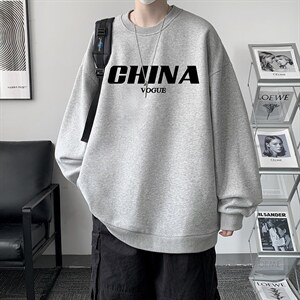 圆领卫衣男大码加厚加绒长袖t恤男S6001-P28 加绒款-P33图片