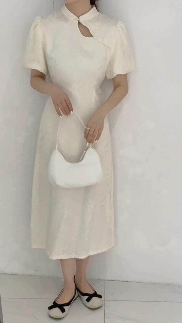 缇花旗袍长裙，女装汉服/婚纱/旗袍/礼服，驿谷