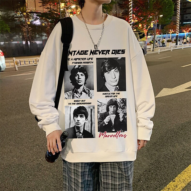 圆领卫衣男超大码胖子肥佬大号长袖t恤S6451-P28,男装卫衣,电商A040