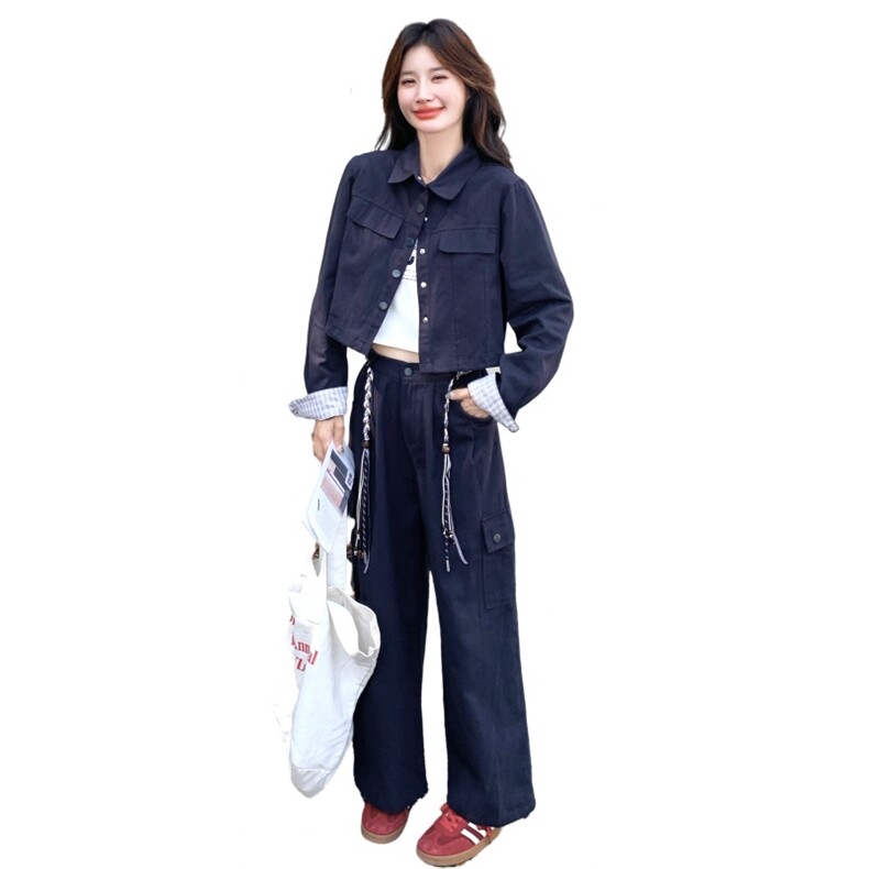 秋装新款！大量！外套背心工装裤三件套2C133-8979-P185-K248,女装套装/套裙,2C133