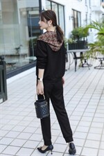 秋季套装，帽子可脱卸，女装职业装，兰蔻儿