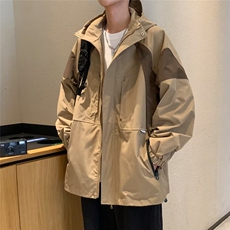 冲锋衣夹克男韩版潮流拼接个性连帽2023秋冬新款ins外套W5118-P73，男装夹克，星座412-3