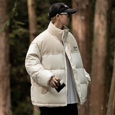 冬季灯芯绒棉衣男加厚拼接立领棉服字母冬季棉袄A266-WMY8623-P75，男装棉衣，电商A266