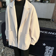 加绒加厚毛呢大衣西装外套潮504-F61-P75控118（加绒P85控128），男装毛呢大衣，星座504