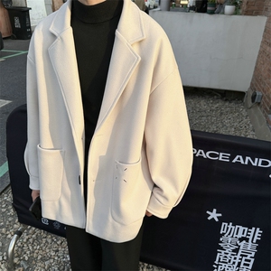 加绒加厚毛呢大衣西装外套潮504-F61-P75控118（加绒P85控128）图片