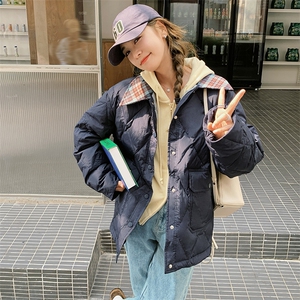 【新款首-发】90%新标白鸭绒羽绒服韩版拼接加厚外套女装图片