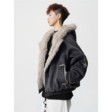 706-LK5030-P138现货冬季美式复古仿兔毛座山雕棉服加厚外套，男装棉衣，星座706