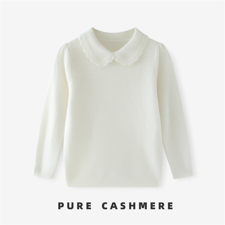 羊绒女童毛衣秋冬季新款儿童针织衫宝宝加厚保暖长袖打底衫洋气，童装毛衣，宛庄羊绒