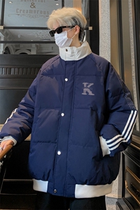 2025秋冬新款男士撞色立领棉衣加厚保暖棉服MY202特P80图片