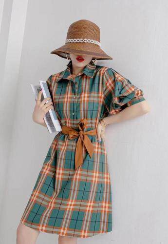 【现货】夏季新款格子两穿连衣裙，女装连衣裙，1+9