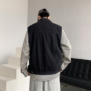 青春流行标准牛仔马甲G8007P50图片