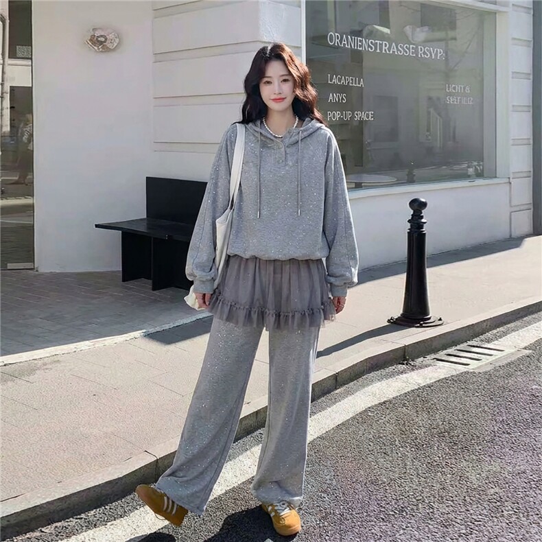 屁帘卫衣两件套2B1568802P190K285,女装套装/套裙,2B156