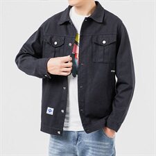 2019冬季新款日系大码男潮流牛仔加绒加厚外套棉衣J9621-P95，男装棉衣，电商A001