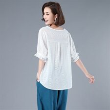 衬衫通勤年轻修身减龄舒适宽松韩版2021年夏季短袖，女装衬衫，独衣靓