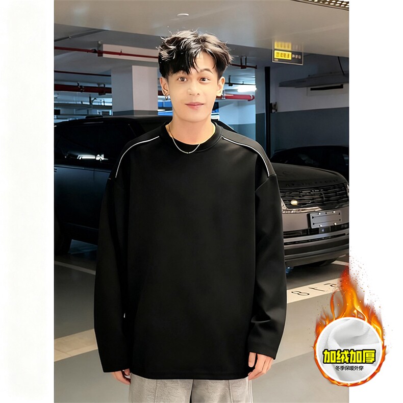 480G重磅加绒硬挺boxy男女秋冬美式高街结构拉链肩圆领卫衣厚外套，女装短外套，电商A486-1