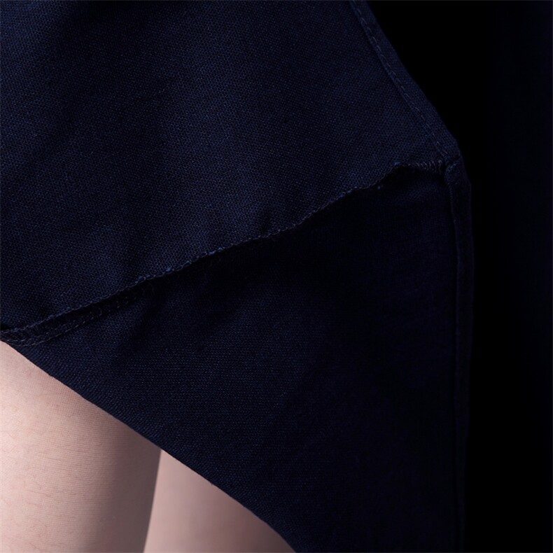 纯色麻中腰2021年夏季中裙褶皱半身裙,女装半身裙,独衣靓
