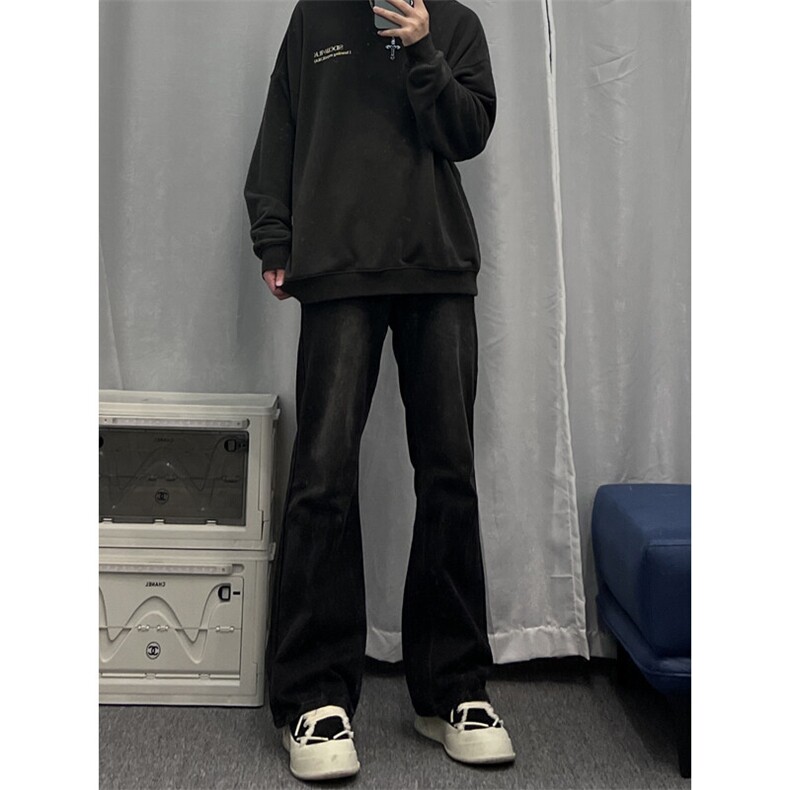 美式hiphop牛仔裤修身直筒微喇叭裤68,男装牛仔裤,星座310A-4
