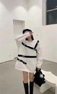 欧货大设计感织带蝴蝶结卫衣,女装卫衣/绒衫,雪儿伊秀