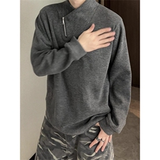 重磅立领斜拉链卫衣男宽松型休闲时尚潮流上衣TDR299-特价P25，男装T恤，电商A007