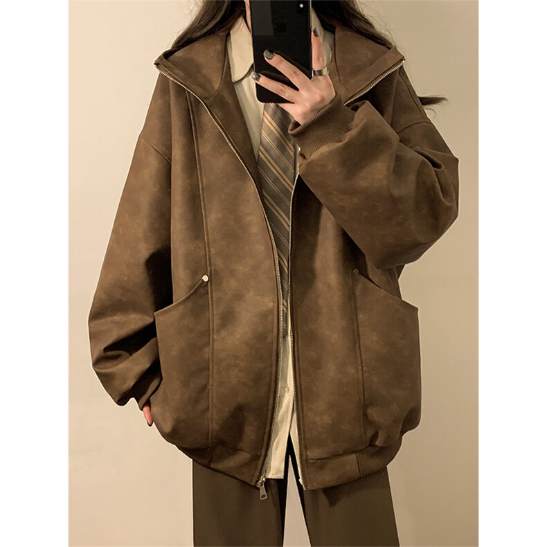 春季皮衣美式潮牌青少年百搭夹克情侣春装外套XZ102B-1-JK2563P85,男装夹克,星座102B-1