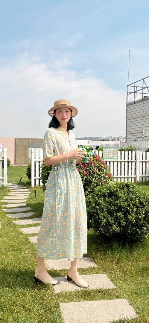 纯苎连衣裙小衫裤子裙子衬衣 时尚风 风淑女风休闲风，女装连衣裙，川哲