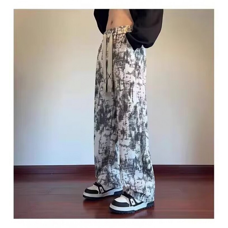 网图现货小众扎染垂直卫裤青少年高街痞帅运动裤RK002-P45,男装休闲裤,星座1005-4