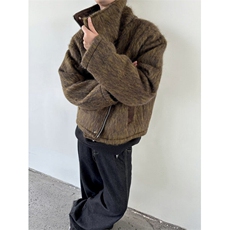 加厚慵懒风开衫毛衣外套男女年冬季小众设计感百搭上衣J8161，男装夹克，星座1116A（原606A-3）