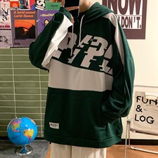 7XL-M大码连帽卫衣男2023秋季新款潮港风宽松套头上衣加肥加大码，男装卫衣，钱塘717(原712)