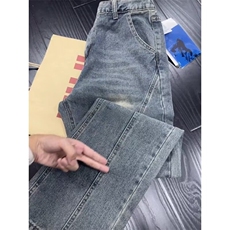 美式复古牛仔裤男春秋季新款潮牌痞帅高街设计感直筒裤LA5177-P45，男装牛仔裤，星座1008