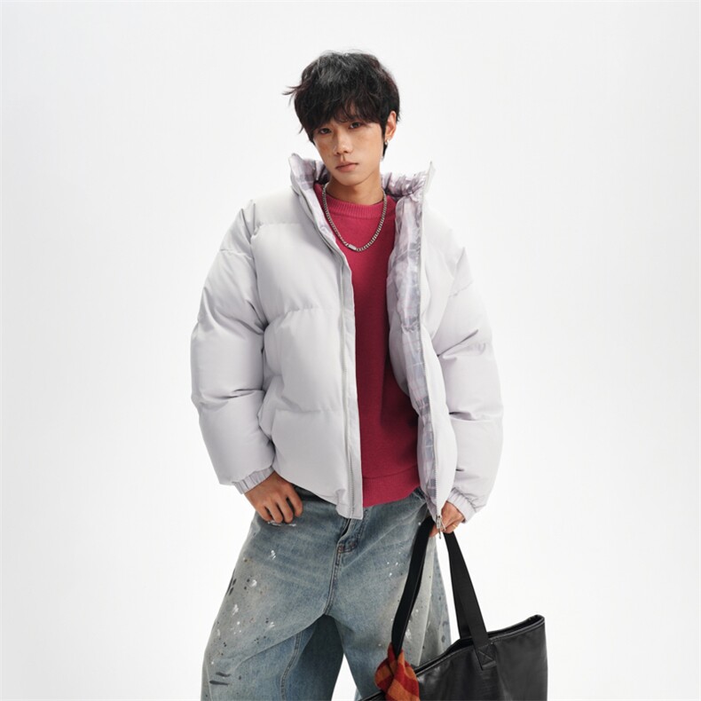抖音得物美式潮流高品质格子三防加厚羽绒棉衣外套棉服MY5555-P68,男装棉衣,星座610B-1