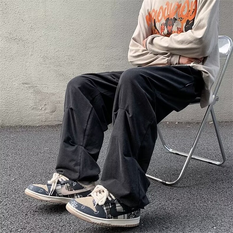 男秋季新款港风褶皱休闲裤K253P30,男装休闲裤,星座1116-2