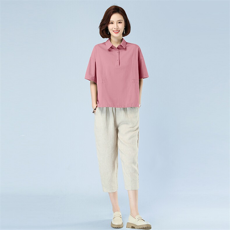 2023年夏款新款套装休闲简约风格套装815-1款,女装套装/套裙,秋牧寒烟