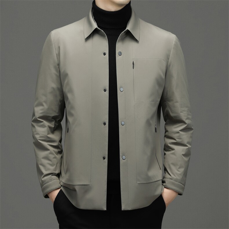 CDY7707钱塘2020-2中老年男士翻领商务休闲羽绒服外套数据好P250，男装羽绒服，钱塘207-2
