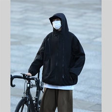 连帽拉链常规款冲锋衣户外骑行夹克爬山外套日常春秋季747/P48，男装夹克，星座506