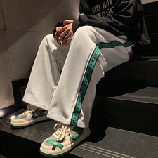 D201-DM171-P50男装港风宽松抽绳休闲裤直筒潮流运动裤，女装休闲裤，电商D321-1