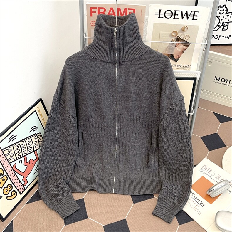 开衫毛衣男立领针织外套男生休闲毛线衣服冬装MY0415-P60图片