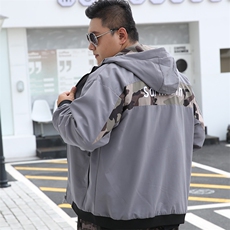加肥加大码男连帽夹克刺绣外套5032-1_9023（M-4XLP655XL-9XLP75，男装夹克，星座1516-1