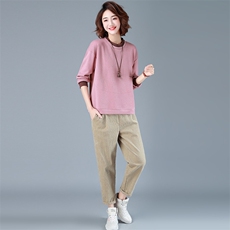 2023年春季新款卫衣套装女气质减龄韩版休闲时尚两件套装裤子女棉，女装套装/套裙，简韵佳