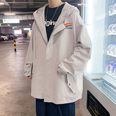 JK41064-P85加棉款-P115纯棉连帽夹克男士大码工装夹克男外套男，男装夹克，电商A040