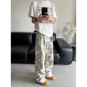 【有货】美式复古迷彩裤男款春秋潮牌痞帅炸街裤子B0013LL-特P60图片