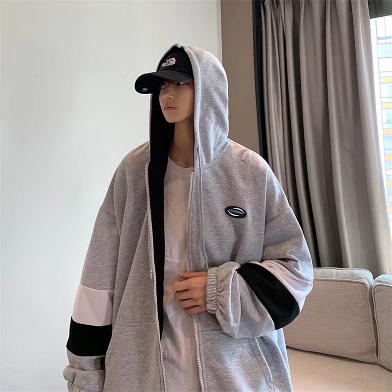 外套潮ins春秋季连帽开衫卫衣男2021新款宽松百搭上衣W1813-P36,男装卫衣,星座512-4