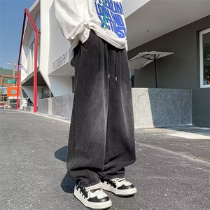 垂坠感牛仔裤男潮牌ins宽松直筒裤高街美式K7018-P48图片
