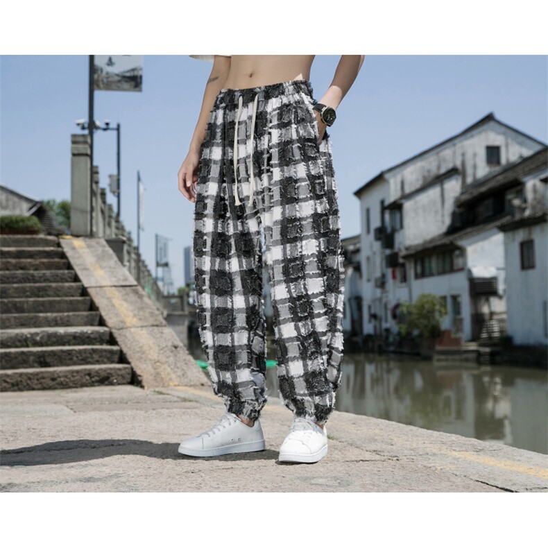 抖音直播民族风花型哈伦裤男宽松束脚裤,男装民族服装,电商A011（原4039）