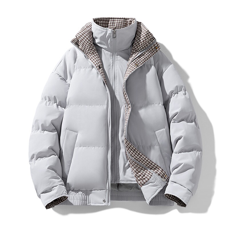 冬季新品得物美式潮流高品质格子加绒加厚棉衣外套棉服MY5566-P88,男装棉衣,星座610B-1