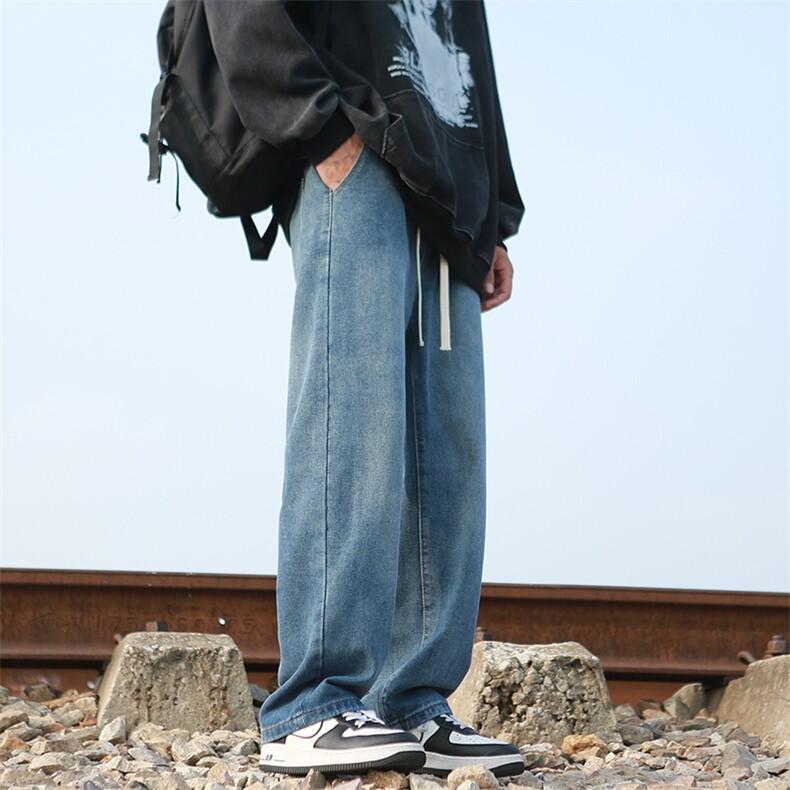 水洗直筒修身微喇牛仔裤三色高弹力高品质有大货-有加绒G136，男装牛仔裤，星座910