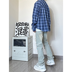 美式高街小众夏季破洞牛仔裤货号K726P60，男装牛仔裤，电商A063
